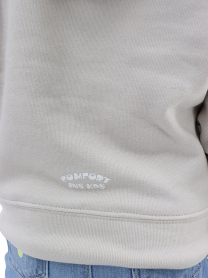 Sudadera beige con jaretas de osos