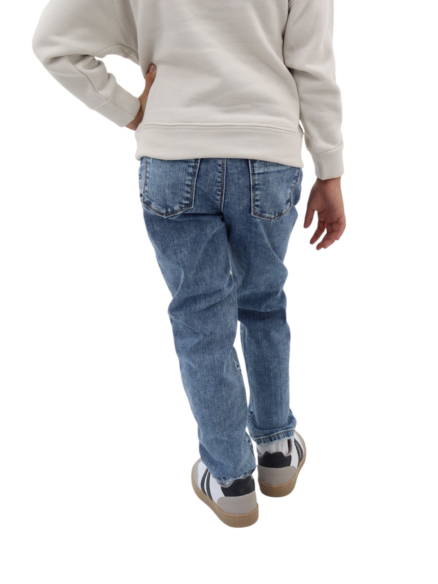 Sudadera beige con diseño de perro