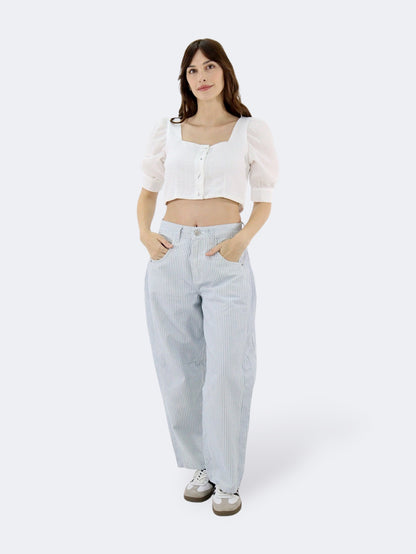Jeans Barrel-Tiro Alto