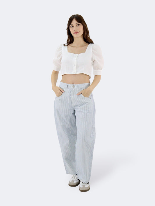 Jeans Barrel-Tiro Alto