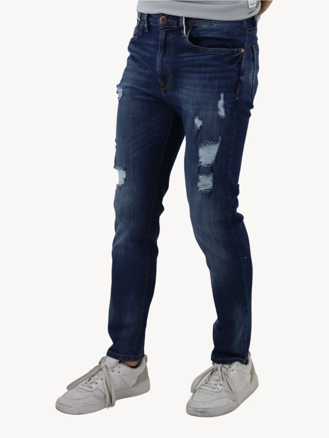 Jeans skinny azul oscuro con destrucción (NUEVA TEMPORADA)