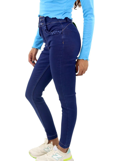 Jeans skinny tiro alto azul oscuro (NUEVA TEMPORADA)