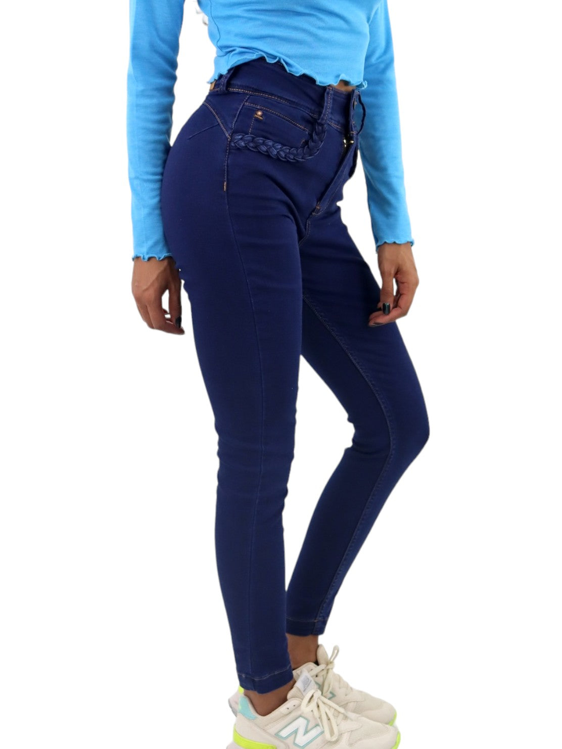 Jeans skinny tiro alto azul oscuro (NUEVA TEMPORADA)