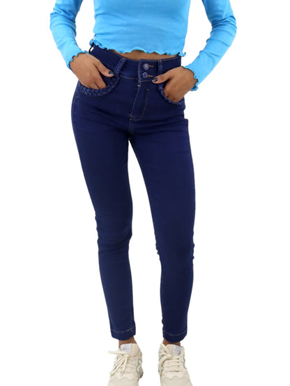 Jeans skinny tiro alto azul oscuro (NUEVA TEMPORADA)