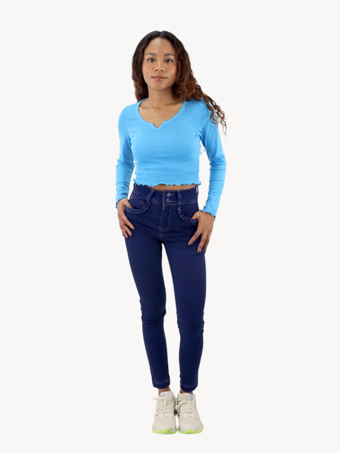 Jeans skinny tiro alto azul oscuro (NUEVA TEMPORADA)