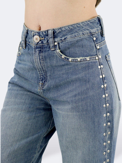 Jeans Wide Leg-Tiro Alto