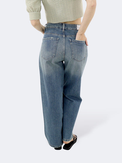Jeans Wide Leg-Tiro Alto