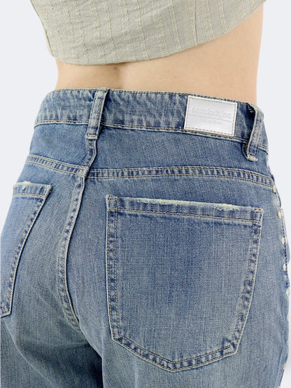 Jeans Wide Leg-Tiro Alto