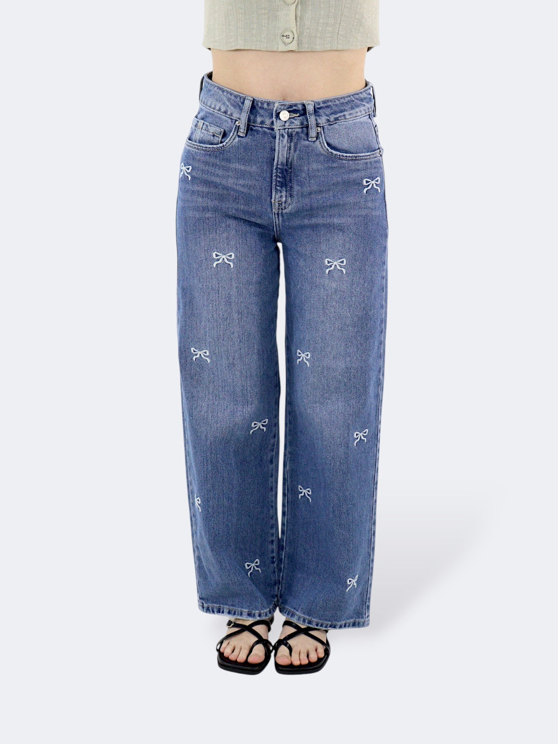Jeans Wide Leg-Tiro Alto