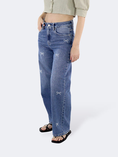 Jeans Wide Leg-Tiro Alto