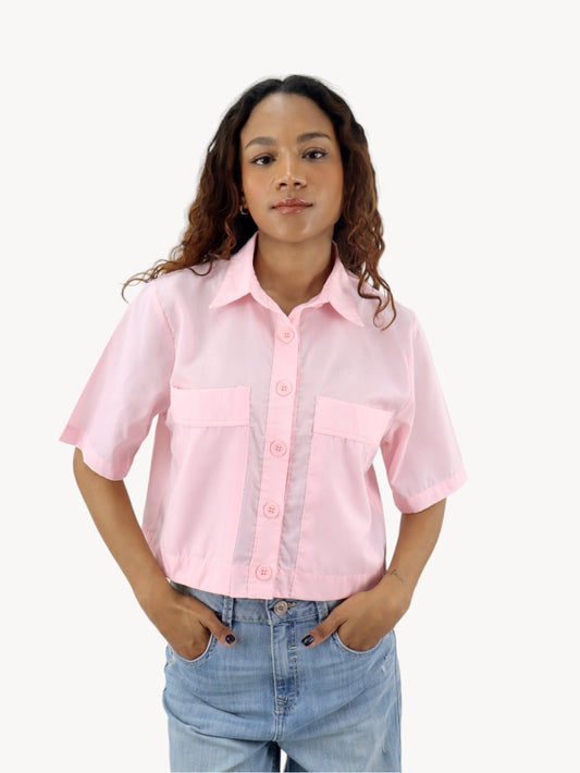 Camisa manga corta de color rosa (NUEVA TEMPORADA)