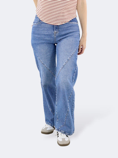 Jeans Wide-Tiro Alto
