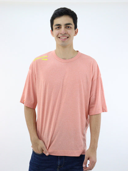 Playera oversize de color naranja