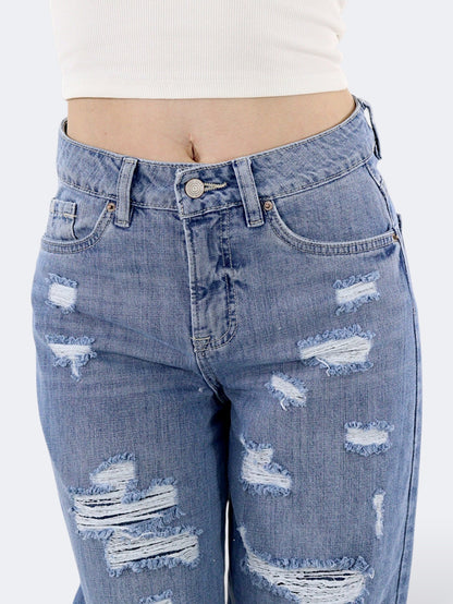 Jeans Wide Leg-Tiro Alto