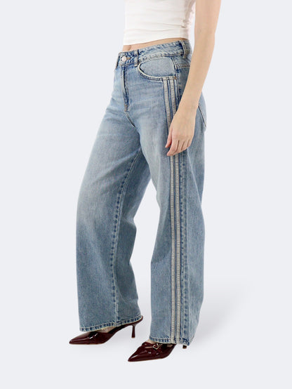 Jeans Wide-Tiro Alto