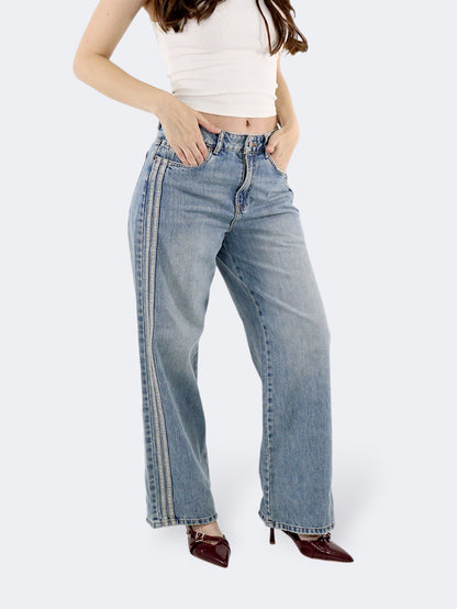 Jeans Wide-Tiro Alto
