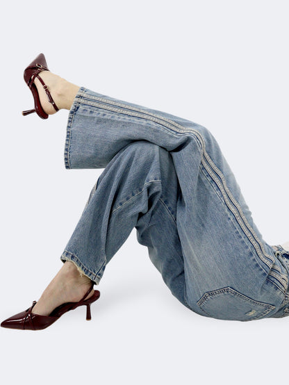 Jeans Wide-Tiro Alto