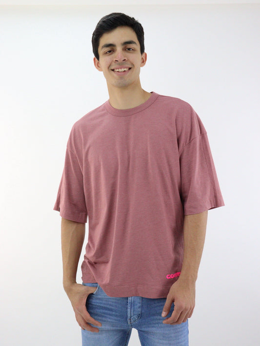 Playera mid size de color rosa palo