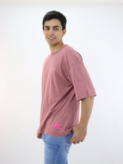 Playera mid size de color rosa palo