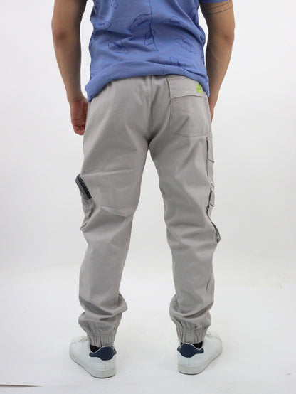 Jogger cargo de gabardina color beige (NUEVA TEMPORADA)