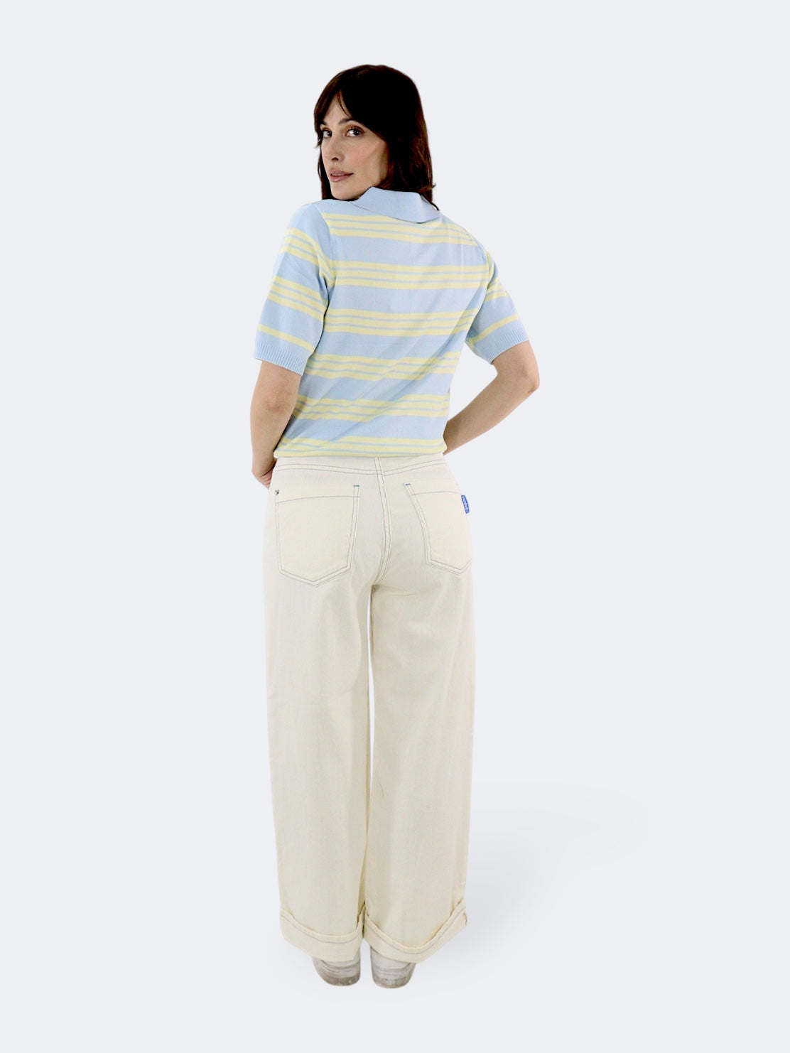 Jeans Wide-Tiro Alto