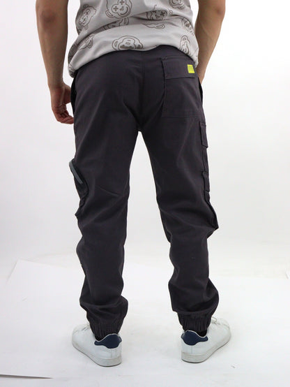 Jogger cargo de gabardina color gris oxford (NUEVA TEMPORADA)