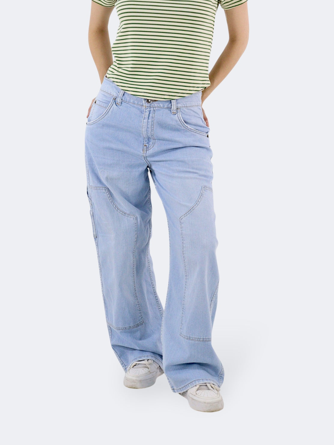 Jeans Baggy-Tiro Alto
