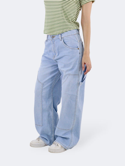 Jeans Baggy-Tiro Alto