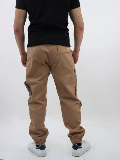 Jogger cargo gabardina de color camel (NUEVA TEMPORADA)