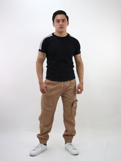 Jogger cargo gabardina de color camel (NUEVA TEMPORADA)