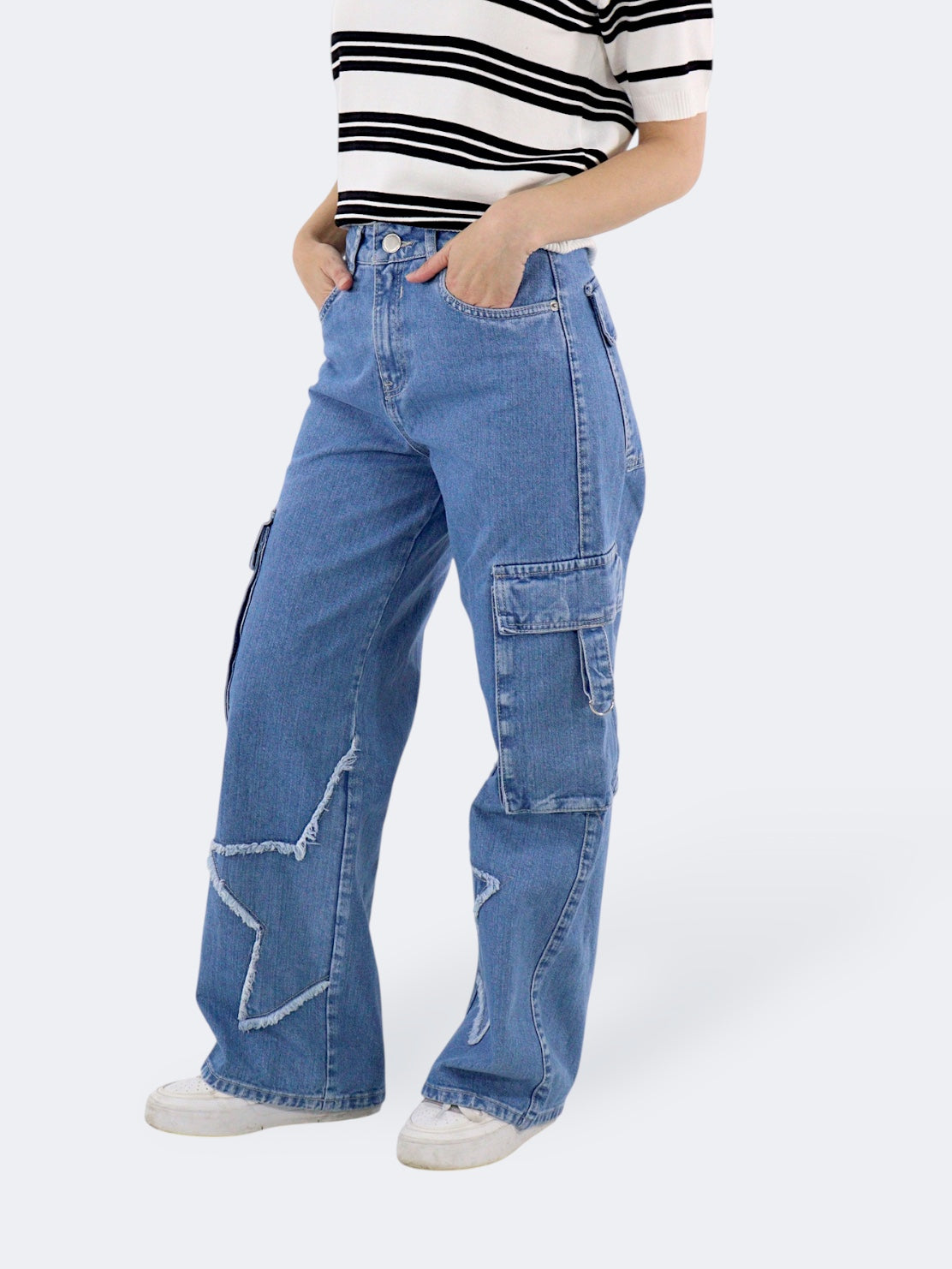 Jeans Wide Leg Cargo