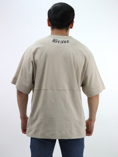 Playera oversize de color beige (NUEVA TEMPORADA)