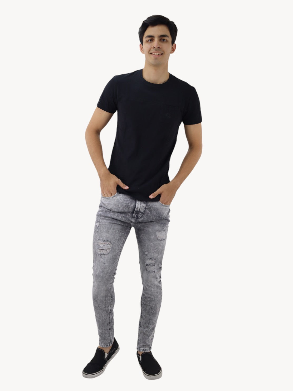 Jeans skinny de color gris con snow (NUEVA TEMPORADA)