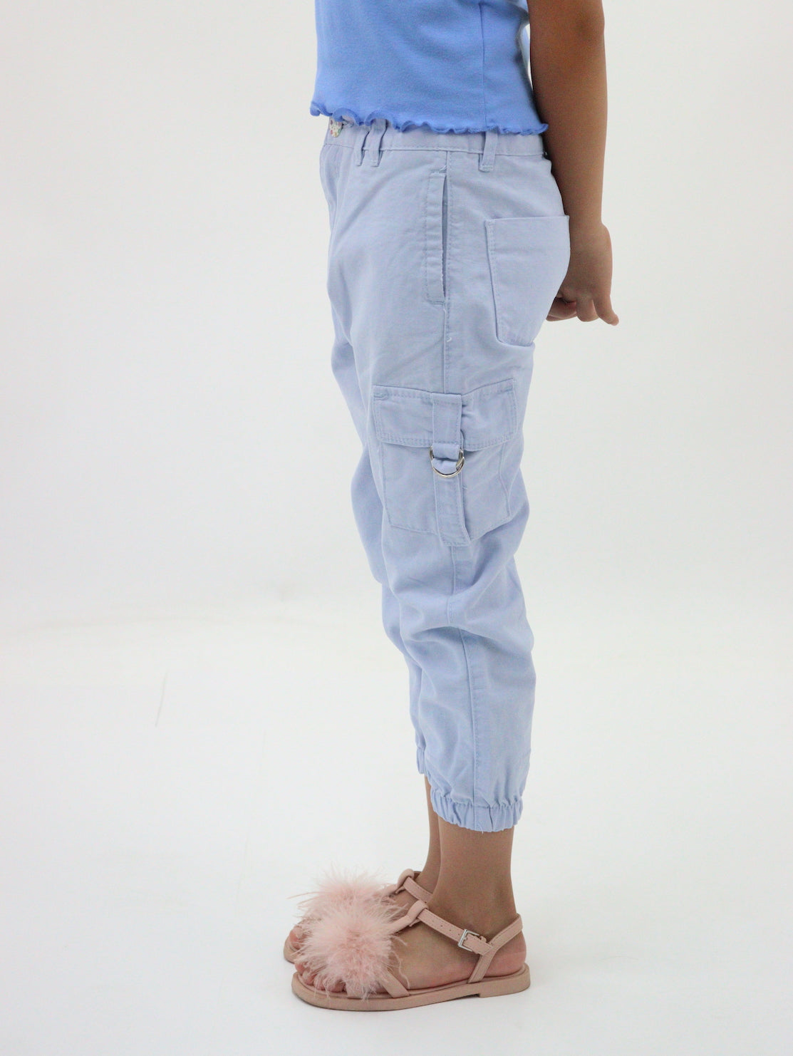 Jogger cargo de gabardina color azul (NUEVA TEMPORADA)