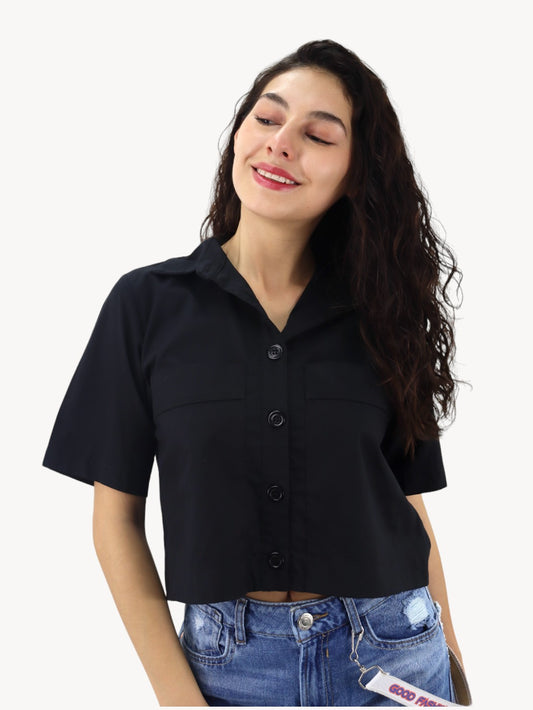 Camisa manga corta de color negro (NUEVA TEMPORADA)