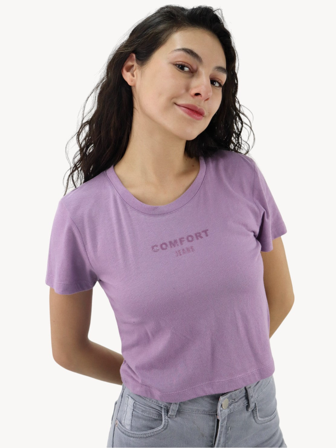 Playera slim size de color lila (NUEVA TEMPORADA)