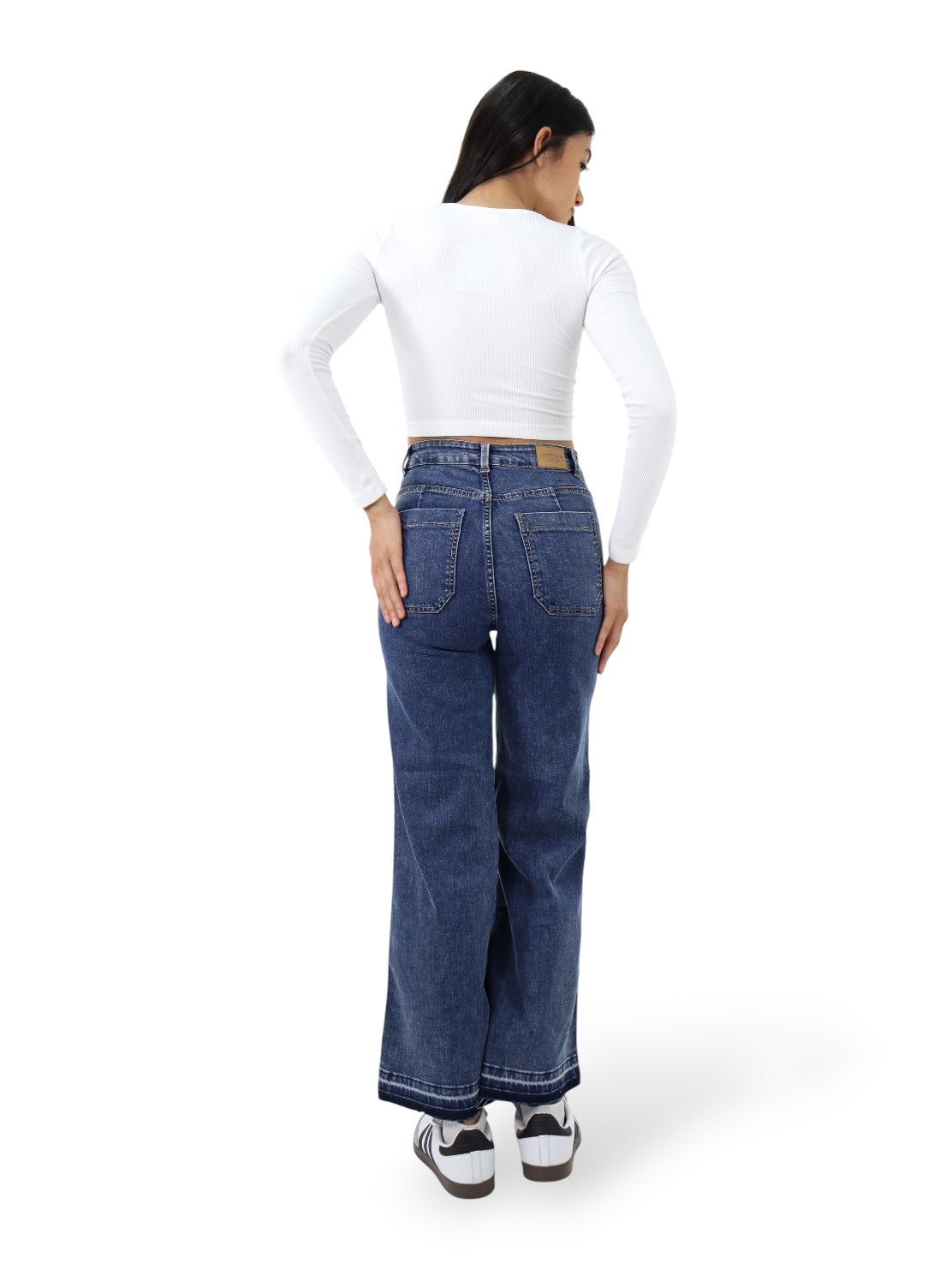 Jeans Wide-Tiro Alto