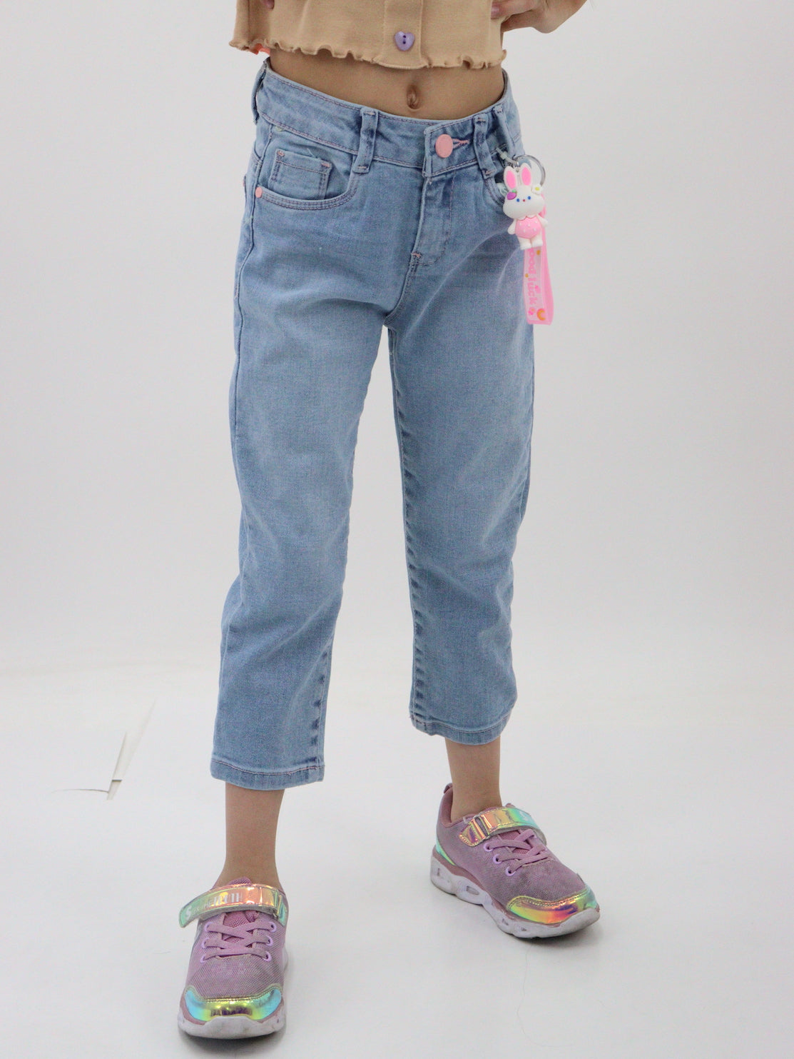 Jeans mom clasic con colgante decorativo (NUEVA TEMPORADA)