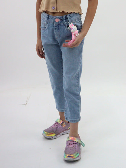 Jeans mom clasic con colgante decorativo (NUEVA TEMPORADA)