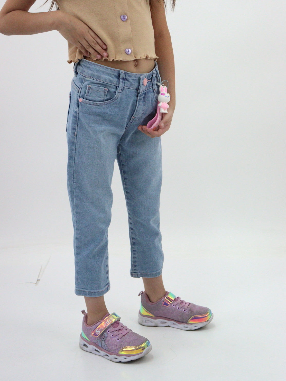 Jeans mom clasic con colgante decorativo (NUEVA TEMPORADA)