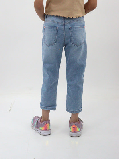 Jeans mom clasic con colgante decorativo (NUEVA TEMPORADA)