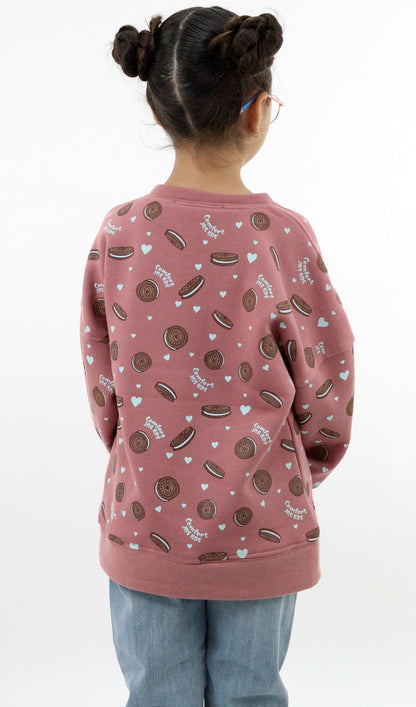 Sudadera cerrada con estampado de galletas