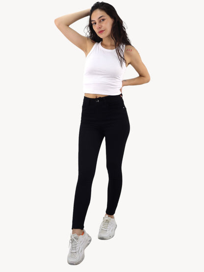 Jeans skinny tiro alto negro (NUEVA TEMPORADA)