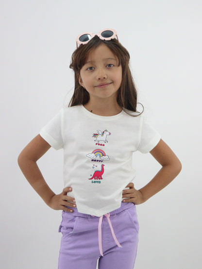 Playera de color blanco con estampado (NUEVA TEMPORADA)