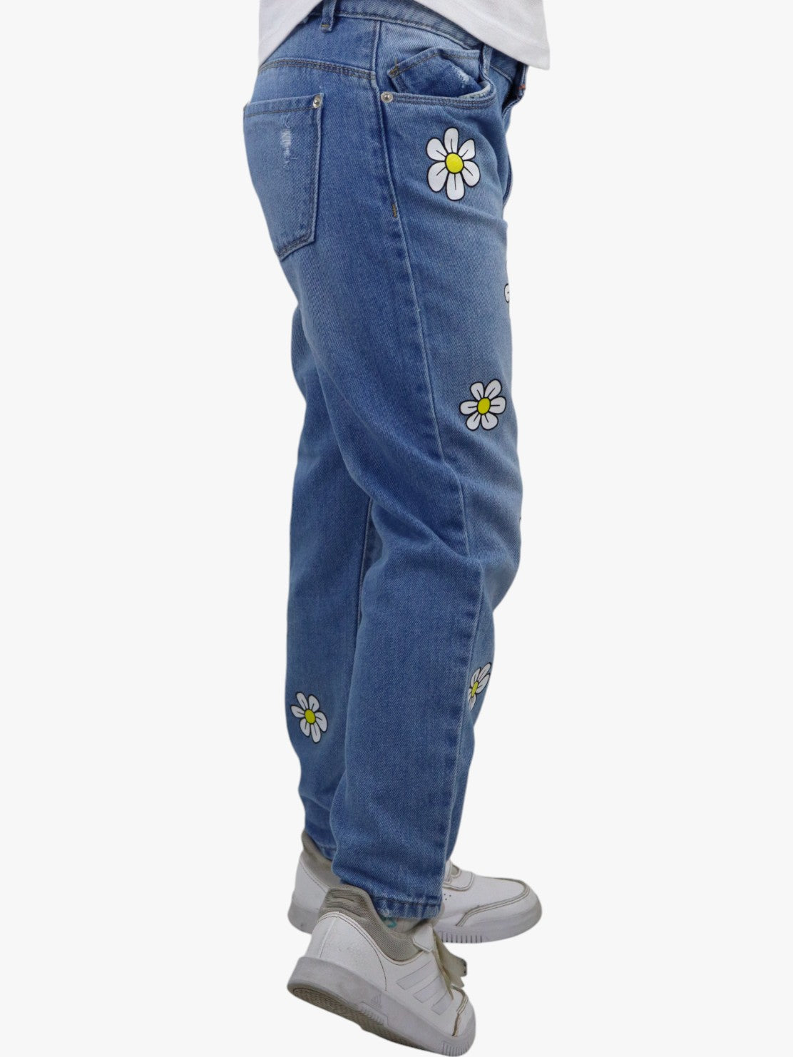 Jeans mom clasic con estampado floral (NUEVA TEMPORADA)