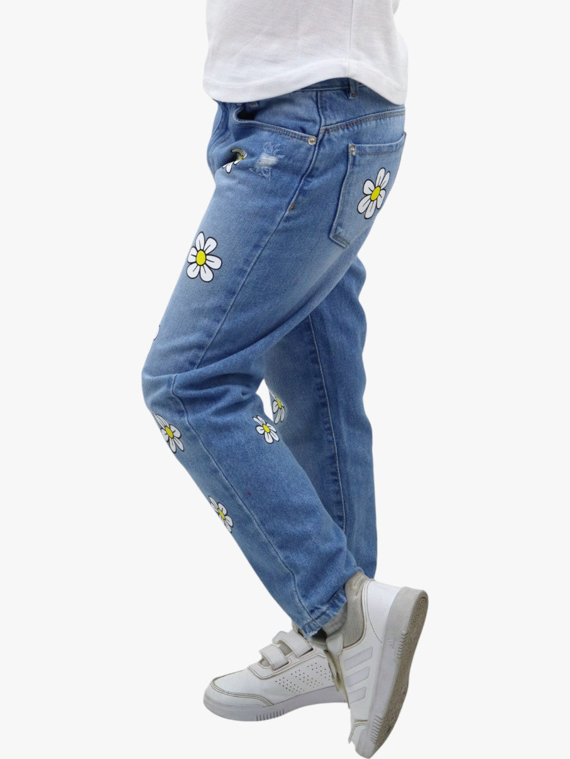 Jeans mom clasic con estampado floral (NUEVA TEMPORADA)