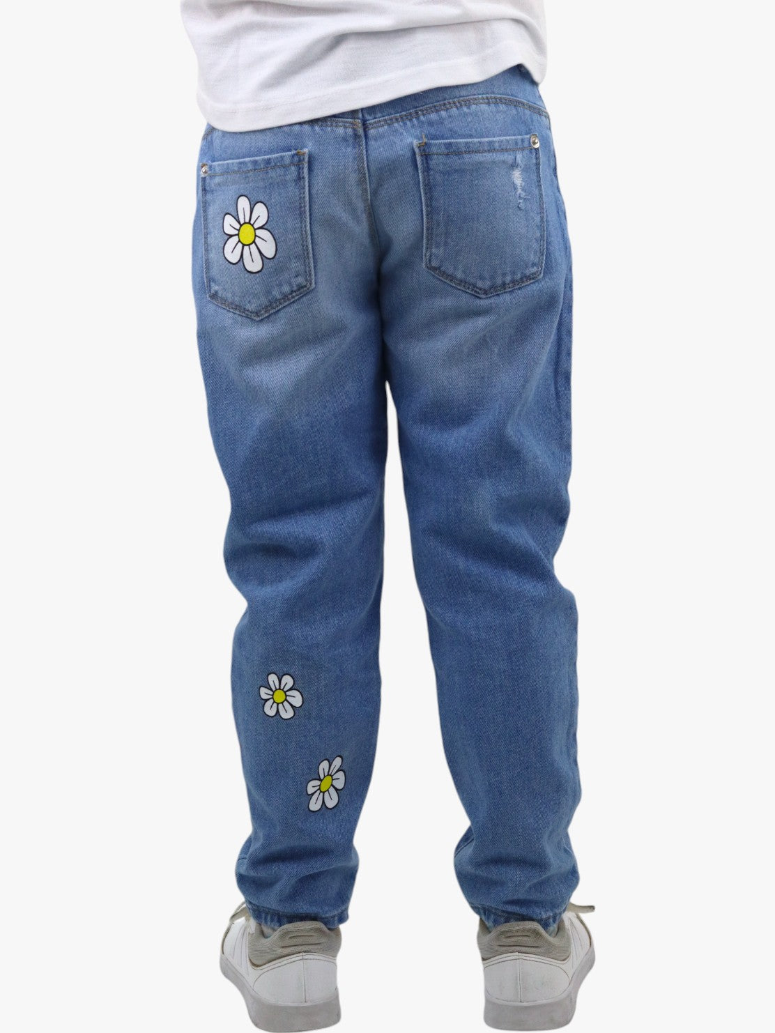 Jeans mom clasic con estampado floral (NUEVA TEMPORADA)