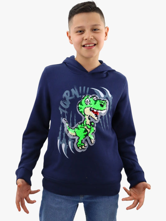 Sudadera con lentejuela reversible de dinosaurio (NUEVA TEMPORADA)