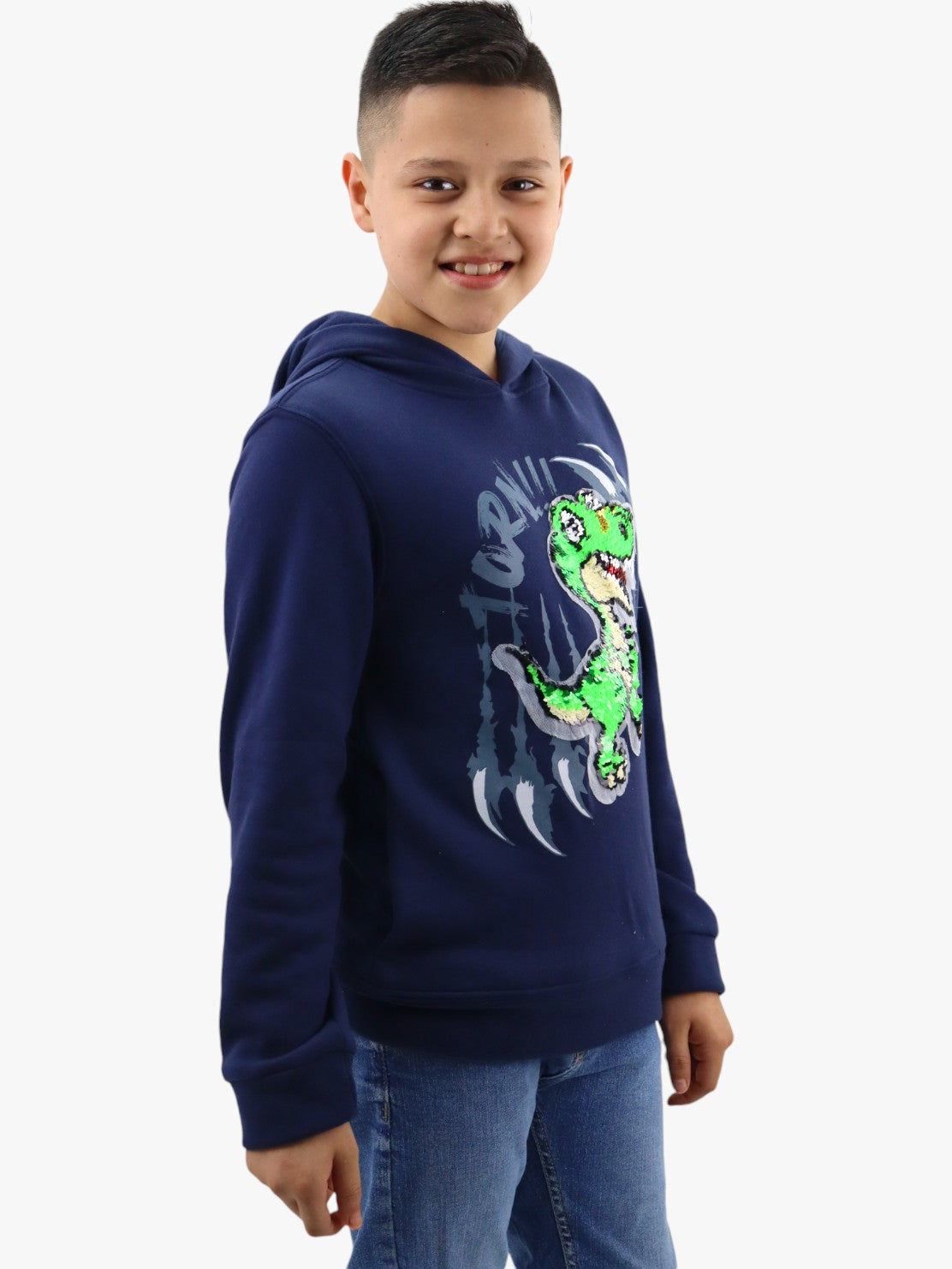 Sudadera con lentejuela reversible de dinosaurio (NUEVA TEMPORADA)