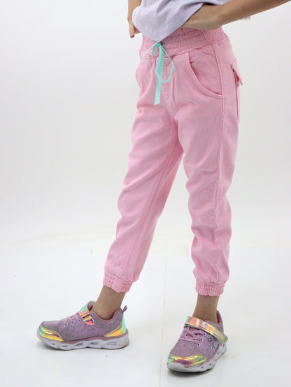 Jogger de mezclilla stretch color rosa (NUEVA TEMPORADA)